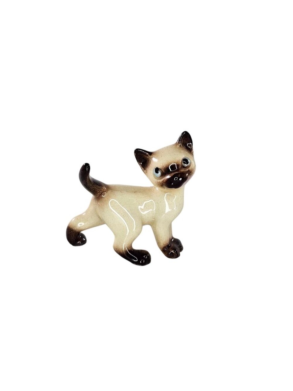 Hagen Renaker Siamese Tom Cat Walking Figurine Miniature Blue Eyes